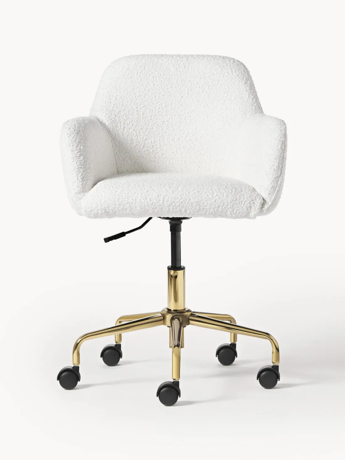 Silla de escritorio en tejido bouclé Lucie