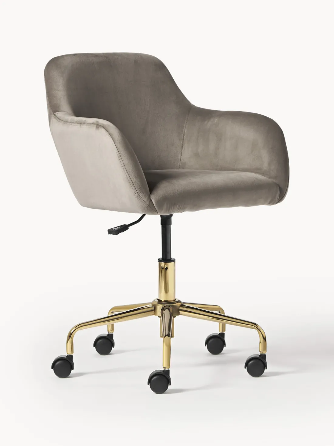 Silla de escritorio en terciopelo Lucie