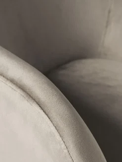 Silla de escritorio en terciopelo Lucie