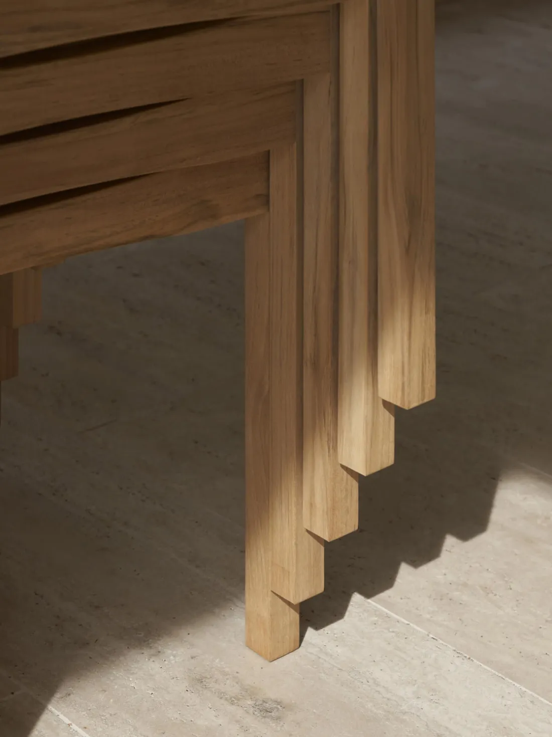 Silla de jardín apilable de madera de teca AH501