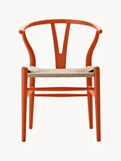 Silla de madera con asiento tejido a mano CH24 Wishbone Chair