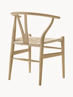 Silla de madera con asiento tejido a mano CH24 Wishbone Chair