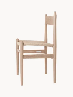 Silla de madera con asiento tejido a mano CH36