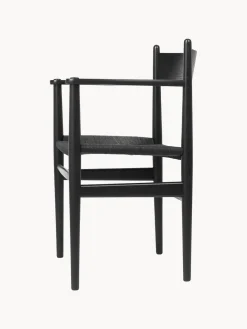 Silla de madera con asiento tejido a mano CH37