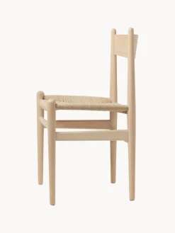 Silla de madera con asiento tejido a mano CH36