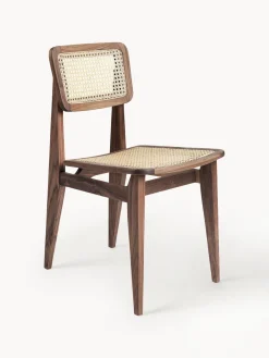 Silla de madera de nogal con tejido vienés C-Chair