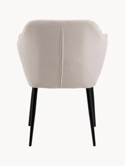 Silla de terciopelo con reposabrazos Emilia