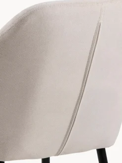 Silla de terciopelo con reposabrazos Emilia