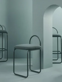 Silla en tejido bouclé Angui