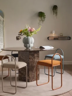 Silla en tejido bouclé Angui