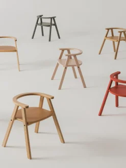 Silla infantil de madera de haya Growing Green