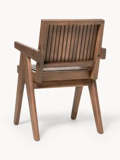 Silla para exterior con reposabrazos de madera de acacia Sissi