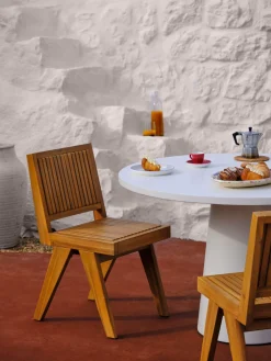 Silla para exterior de madera de acacia Sissi