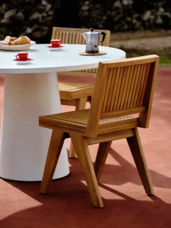 Silla para exterior de madera de acacia Sissi