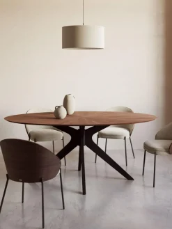 Silla tapizada de chenilla Eamy