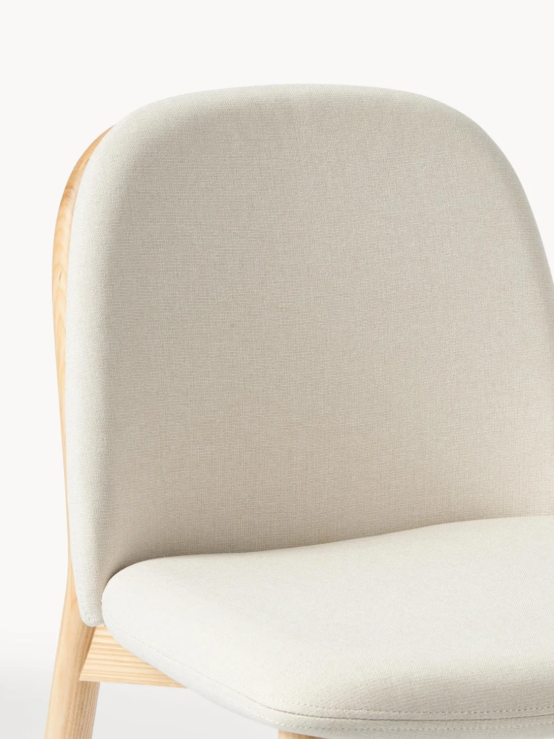 Silla tapizada de madera de fresno Julie