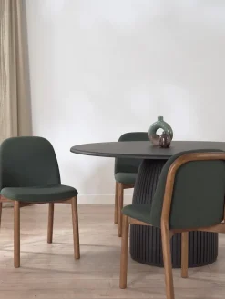 Silla tapizada de madera de fresno Julie