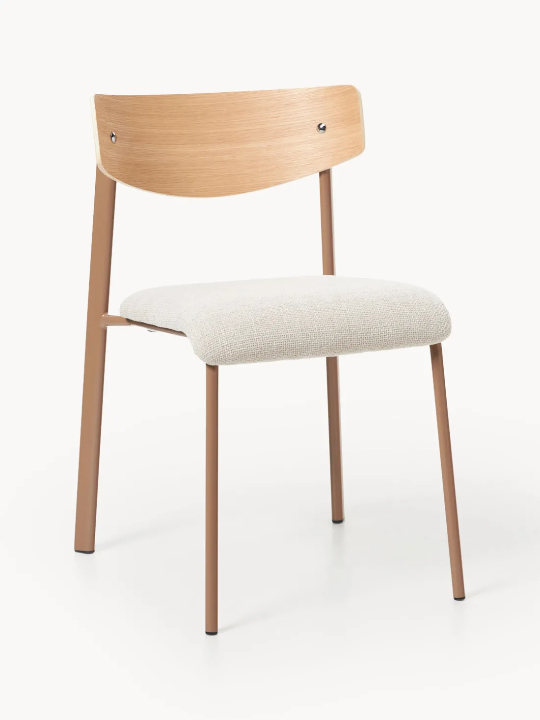 Silla tapizada de madera de roble Nadia