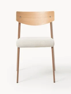 Silla tapizada de madera de roble Nadia