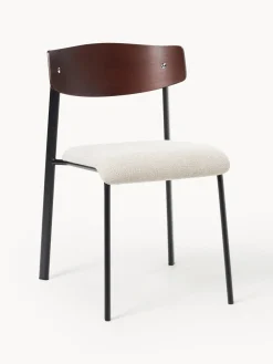 Silla tapizada de madera de roble Nadia