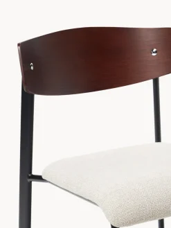 Silla tapizada de madera de roble Nadia