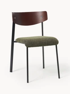 Silla tapizada de madera de roble Nadia