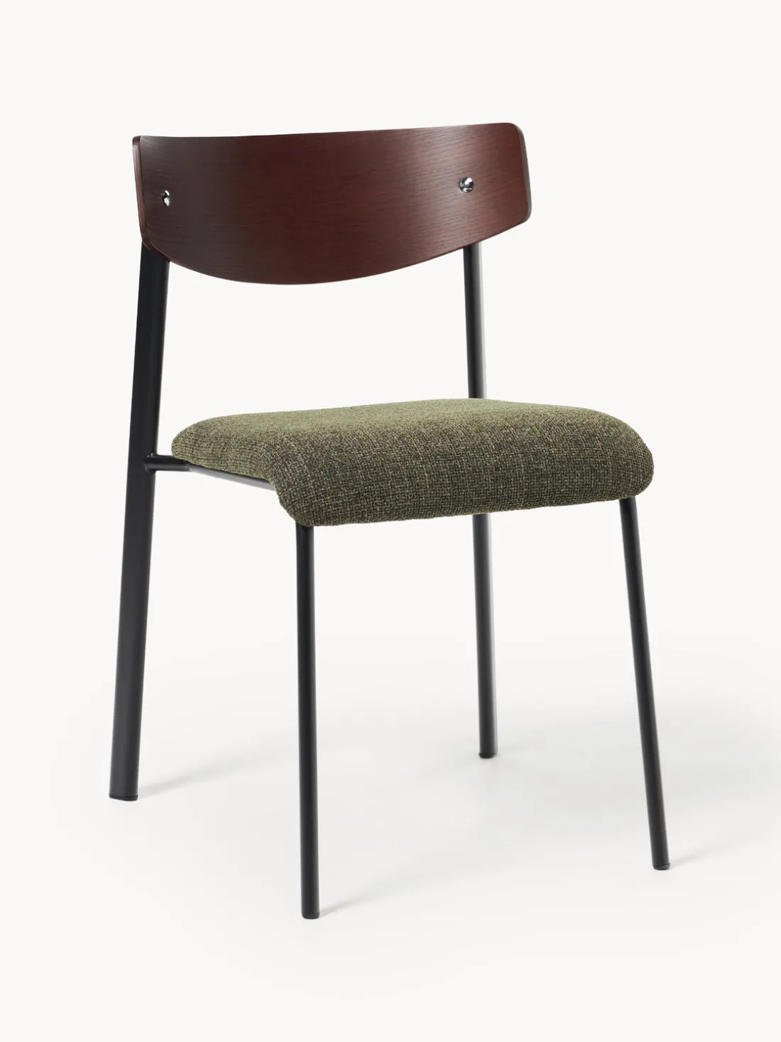 Silla tapizada de madera de roble Nadia