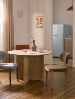 Silla tapizada de pana Adrien