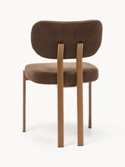 Silla tapizada de pana Adrien