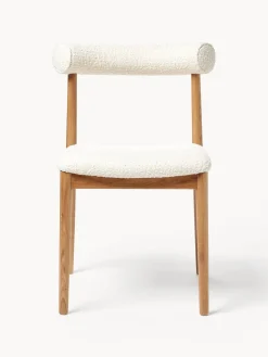 Silla tapizada en tejido bouclé Diego