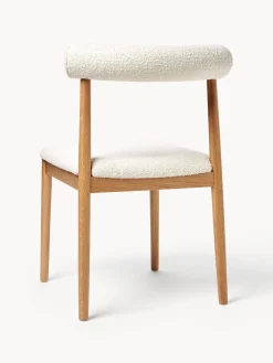 Silla tapizada en tejido bouclé Diego