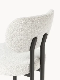 Silla tapizada en tejido bouclé Adrien