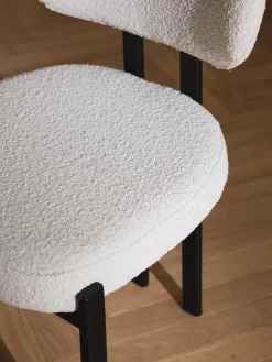 Silla tapizada en tejido bouclé Adrien