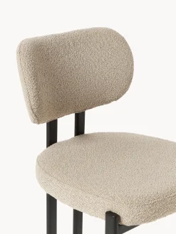 Silla tapizada en tejido bouclé Adrien