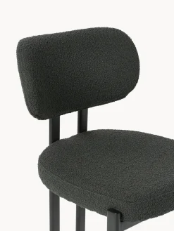 Silla tapizada en tejido bouclé Adrien