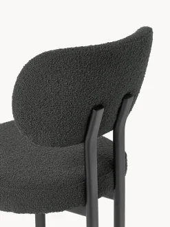 Silla tapizada en tejido bouclé Adrien