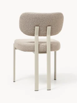 Silla tapizada en tejido bouclé Adrien