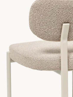 Silla tapizada en tejido bouclé Adrien