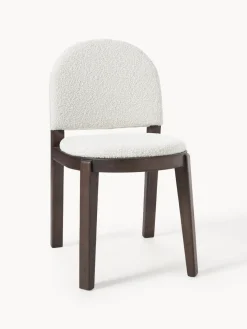 Silla tapizada en tejido bouclé Neelia