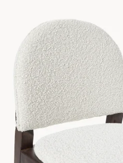 Silla tapizada en tejido bouclé Neelia