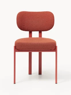 Silla tapizada en tejido bouclé Adrien