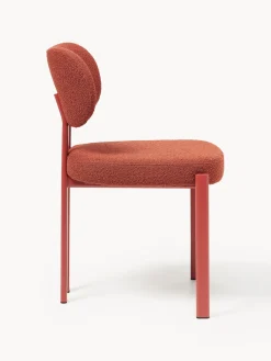 Silla tapizada en tejido bouclé Adrien