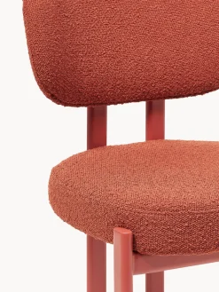 Silla tapizada en tejido bouclé Adrien