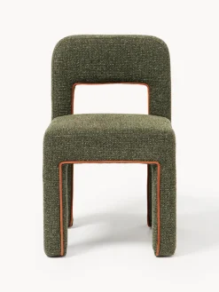 Silla tapizada en tejido bouclé Ana