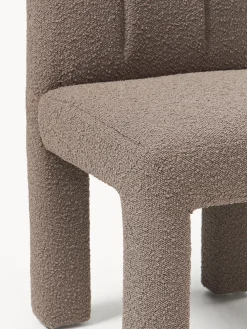 Silla tapizada en tejido bouclé Lukas