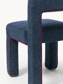 Silla tapizada en tejido bouclé Ana