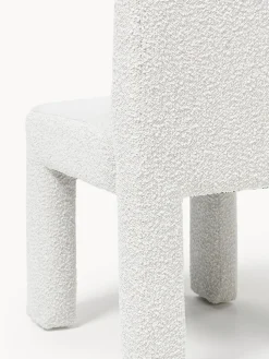 Silla tapizada en tejido bouclé Lukas