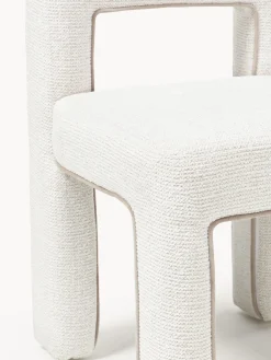 Silla tapizada en tejido bouclé Ana