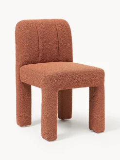 Silla tapizada en tejido bouclé Lukas