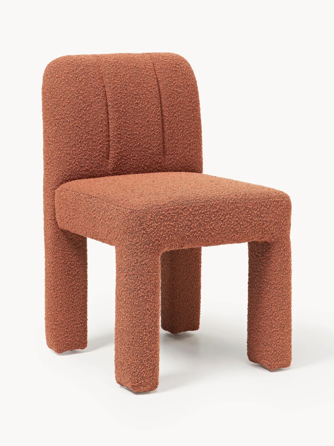 Silla tapizada en tejido bouclé Lukas